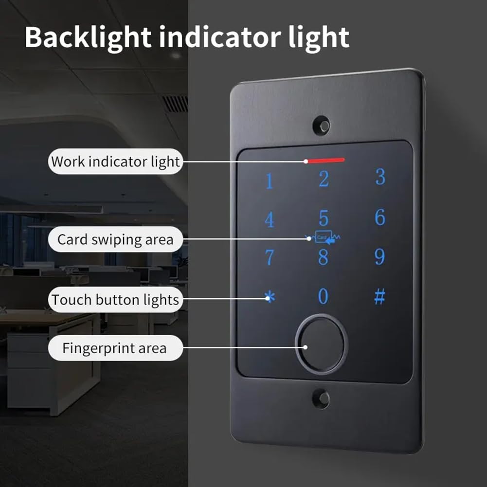 Cerradura de Puerta Inteligente con Teclado RFID, Aplicación WiFi Tuya, Controlador de Acceso, Teclado Metálico Impermeable, Instalación Oculta, Control de Acceso, B