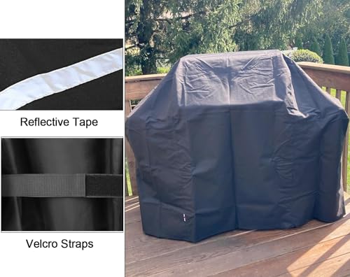 58 Inch Grill Cover for Weber Genesis II 3 Burner, Genesis II LX 300 Series and Genesis 300 Series Gas Grills, 600D Heavy Duty 7130 Grill Cover, All Weather Protection Waterproof BBQ Grill Cover