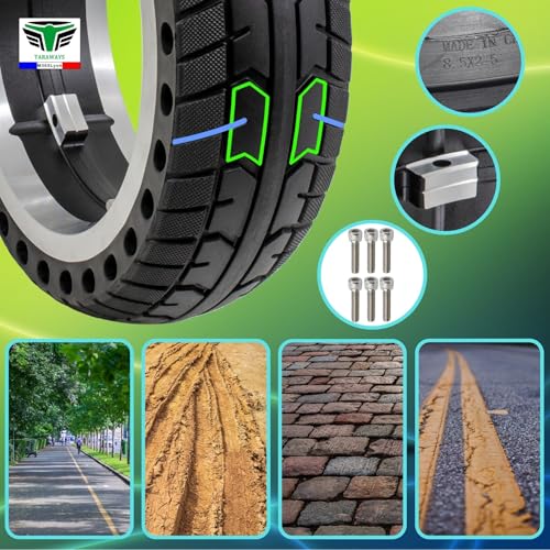 M365Lyon - Aluminium Felge, Schwarz, 8,5 x 2 Zoll, kompatibel mit Dualtron Mini, Togo und Pop Scooter, Elektro-Scooter-Rad