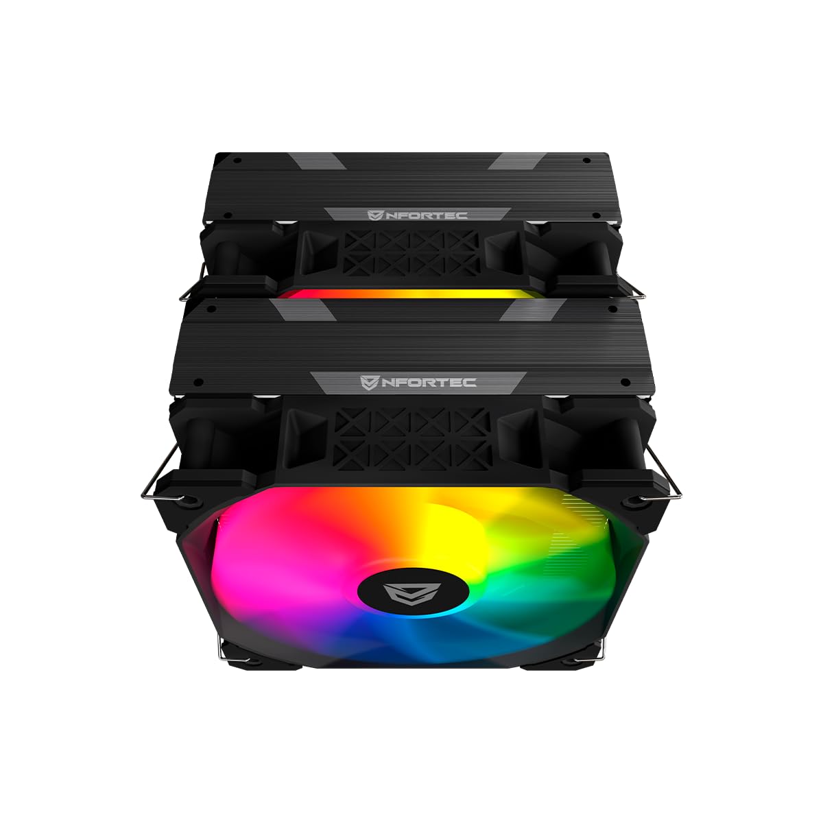 Nfortec Sculptor X2 disipador CPU ARGB 240W TDP doble ventilador 120mm Intel AMD negro