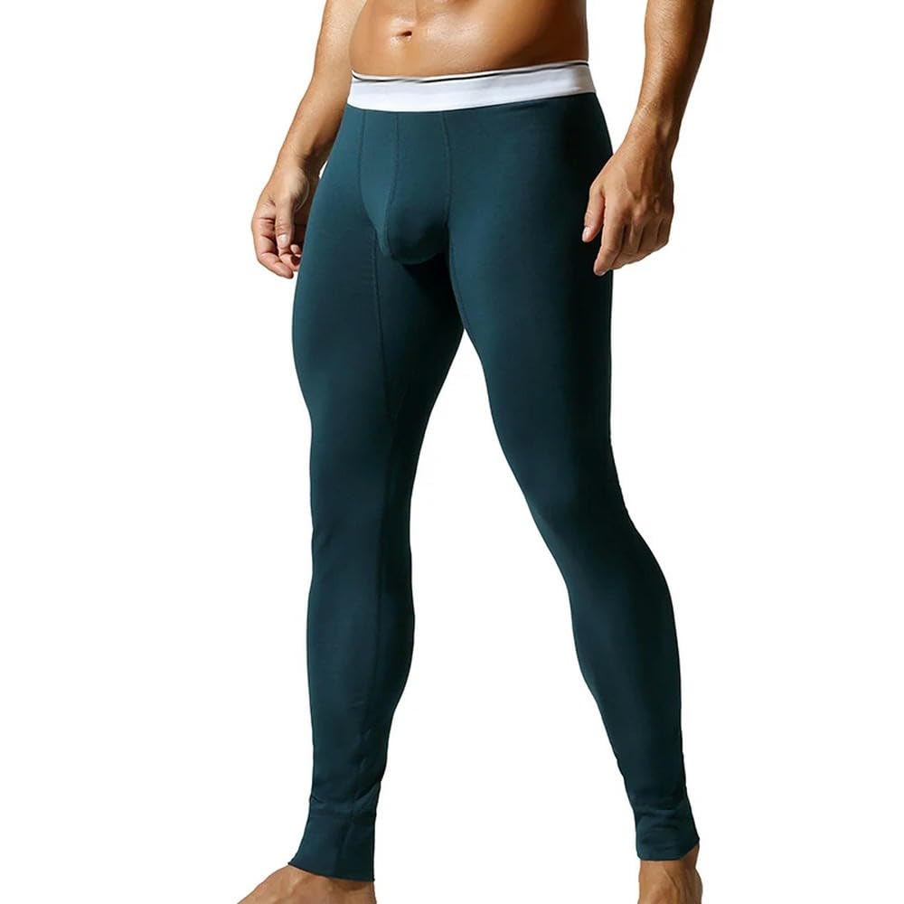 JCVBN Legging classique en coton solide pour homme - Confortable et respirant