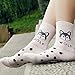 Bienvenu Women's 4 Pack Animal Socks Winter Cotton Thick Crew Socks, Style 2