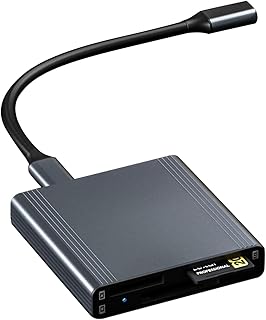 CFexpress Type A+Type B+SD4.0 Card Reader, Portable CF Express Card Reader USB 3.1 Gen 2 10Gbps CFexpress Reader