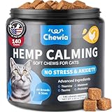 Cat Calming Treats - Probiotic Melatonin Soft Chews for Cat Anxiety Relief - Calming Chews for Stress, Storms, Travel, Grooming, Separation Anxiety - Behavioural Support