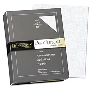 Southworth 964C Parchment Specialty Paper Blue 24 lb. 8 1/2 x 11 500/Box
