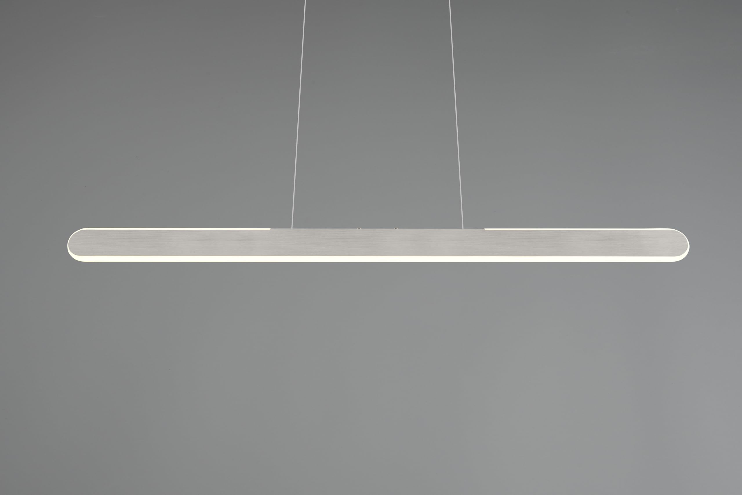 Trio Leuchten Pendelleuchte Helios 343310105, Aluminium gebürstet, inkl. 28 Watt LED, Touch Dimmer, Lichtfarbe einstellbar, Silber mit Gebürsteter Oberfläche |