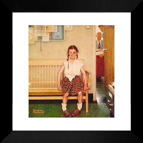 Girl with Black Eye 20x20 Framed Art Print by Rockwell, Norman Girl With A Black