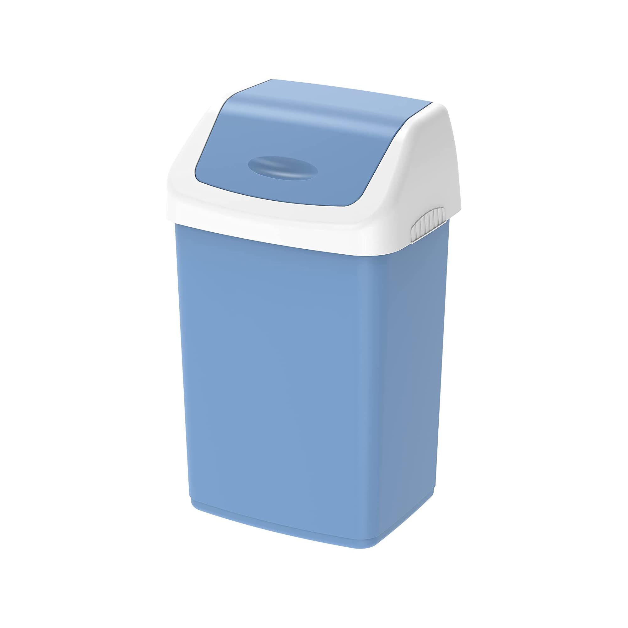 Sulfar 20L Flip-Top Waste Bin | Swing Lid Dustbin for Home, Kitchen & Office Use | Durable Plastic Trash Can | Sky Blue
