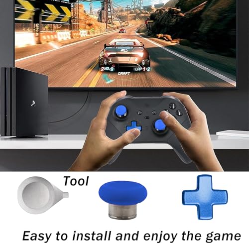 Image of 13Pcs Elite Series 2 Controller Accessories for Xbox Elite Series 2 / 2 Core Controller, Elite 2 Core Controller Paddles Thumbsticks Replacement, 6 Swap Joysticks, 4 Paddles, 2 D-Pads, 1 Tool(Blue)