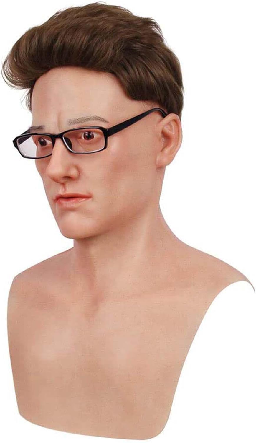 Realistic Silicone Mask for Men Halloween Young Male Full Head Face Mask for Crossdersser Cosplay