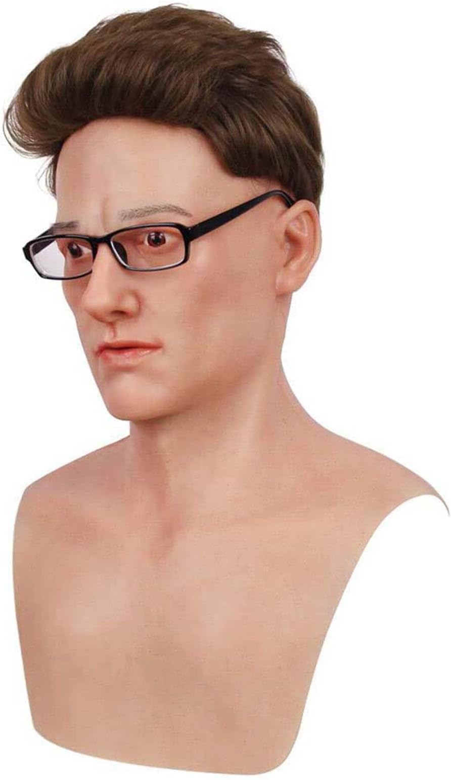 Realistic Silicone Mask for Men Halloween Young Male Full Head Face Mask for Crossdersser Cosplay