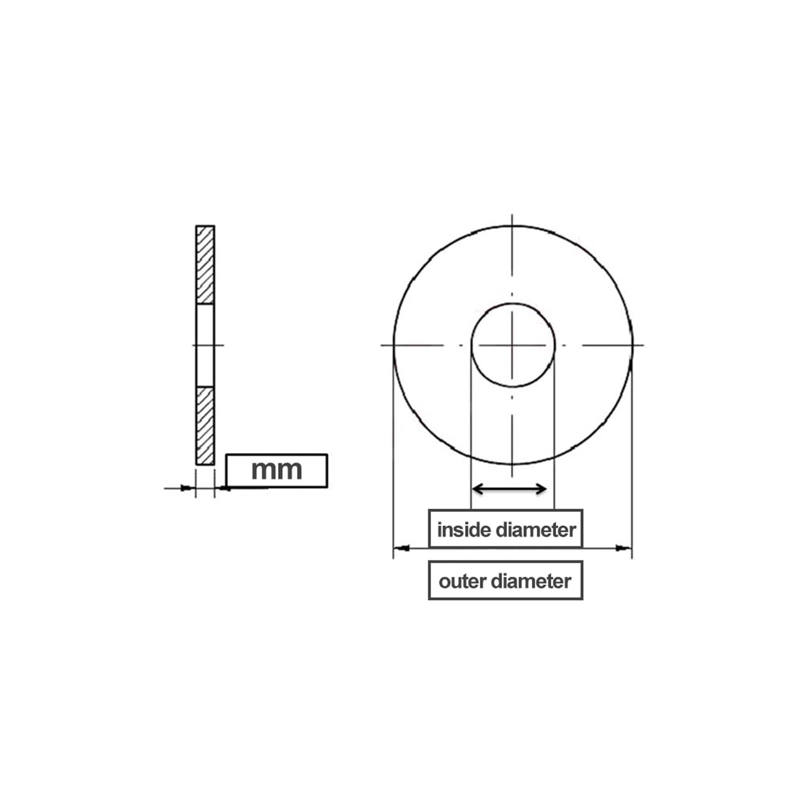 10/50 piezas de juntas planas de cuña, arandelas espaciadoras lisas, sujetadores M5 M6 M8 M10 M14 M16 M18 M20 M22 M24, arandelas de cobre macizo(M16x20x2mm,50PCS)