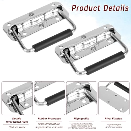 Mozeat Lens 4.33inch Spring Loaded Handle, Stainless Steel Heavy Duty ...