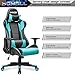 Homall Gaming Chair, Office Chair High Back Computer Chair Leather Desk Chair Racing Executive Ergonomic Adjustable Swivel Task Chair with Headrest and Lumbar Support(Cyan)