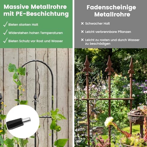 FANTASK Treillis en métal pour Plantes grimpantes - 146 x 186 cm