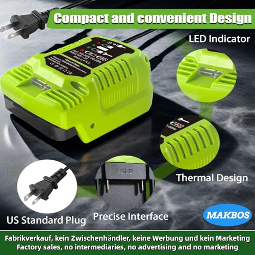 Chargeur de batterie 40V compatible Greenworks 29482 29462 G-MAX mini portable - 4