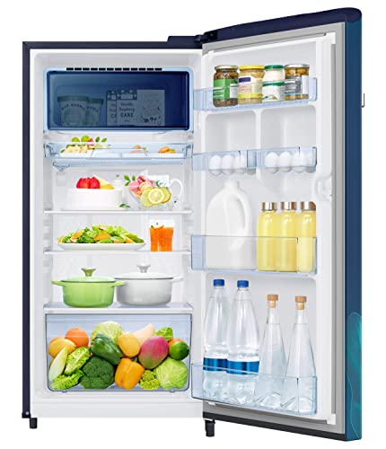 Image of Samsung 189L 5 Star Inverter Direct-Cool Single Door Digi-Touch Refrigerator (RR21C2E259U /HL,Paradise Bloom Blue)