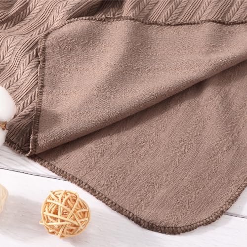 Image of AQOKKA Newborn Receiving Blanket with Bow Hat Mittens Wooden Card Set Wheat-Pattern Newborns Toddler Baby Boy Girl Nursery Swaddle Wrap