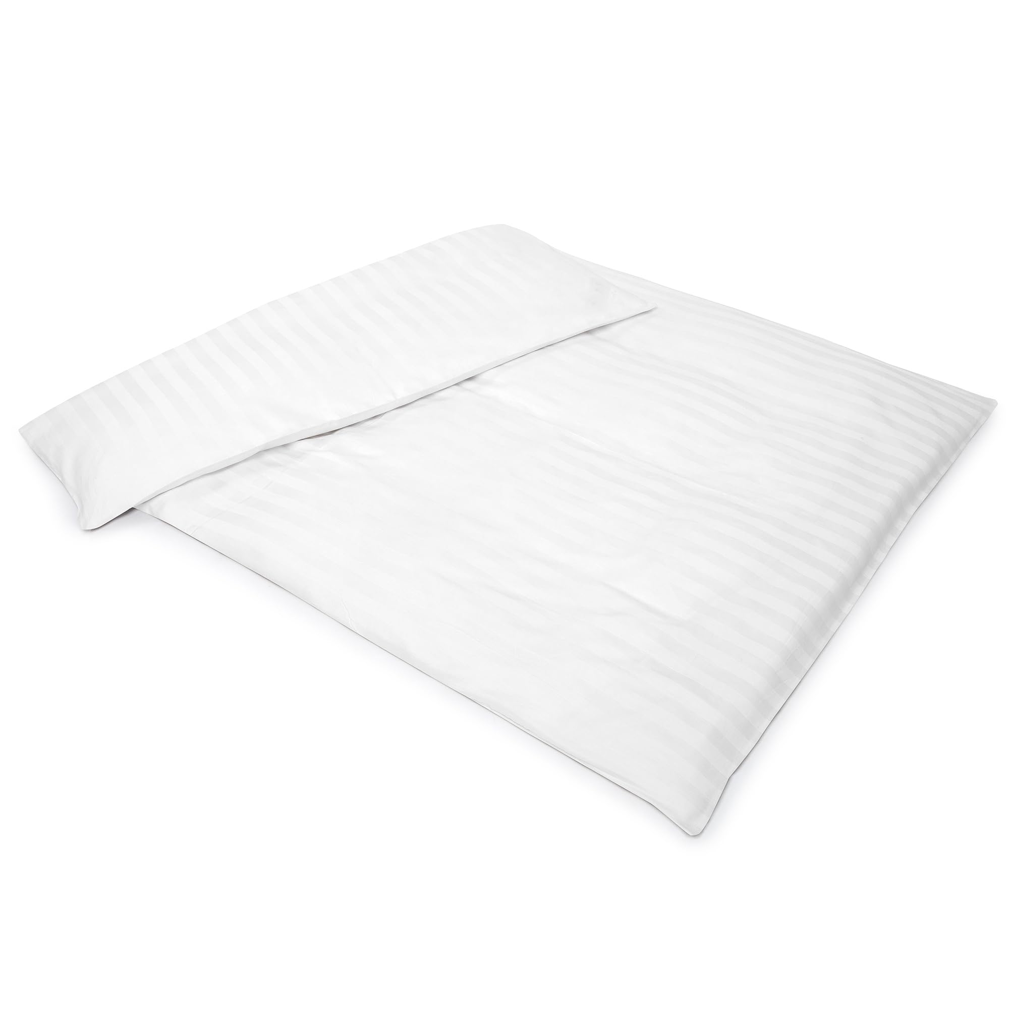 Hotelbettwäsche Aus 100% Baumwolle Mit Hotelverschluss – Kissenbezug 40x80 Cm, Damast Satin Mit Streifen