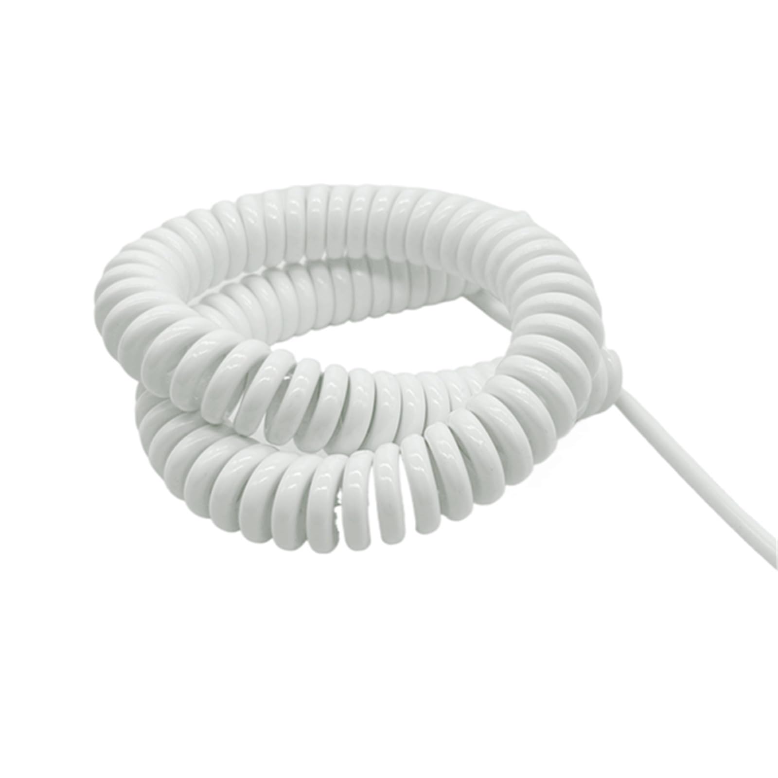 YDHSIKK Spring Retractable Cord, 4 Core Spring Spiral Electric Wire Stretch 1 Meter PU Insulation Multiple Sizes(1.5mm2 15AWG)