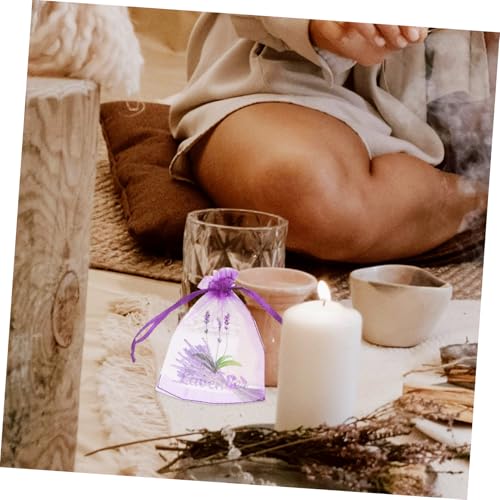 Bolsas de organza violetas para sachets de lavanda 20 unidades miniatura 5