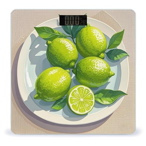 Báscula Digital Vintage Lemon para Baño con Pantalla LCD