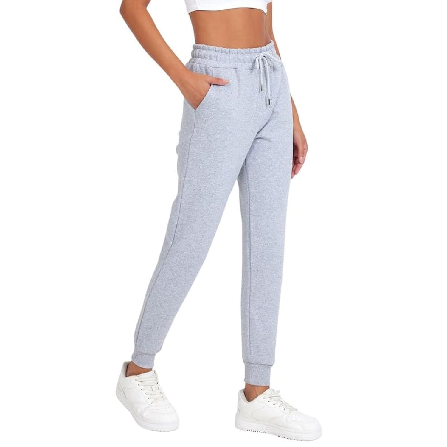 COMEOR Jogginghose Damen - Baumwolle Sporthose Lang Warme Trainingshosen, Frauen Freizeithosen, Sweatpants mit Regular Passform für Fitness, Yoga, Freizeit