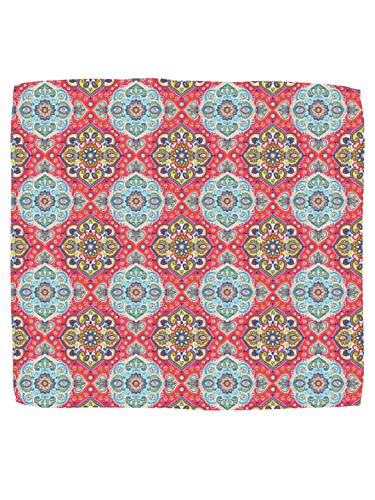 Image of BLACKSMITH Paisley and Floral Printed Italian Pocket Square for Men and Boys, for traditional Indian Wear like Bandhgala and Modi Jacket
