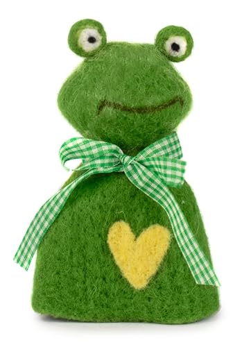 Baden Dekorativer Eierwärmer Frosch, Handgefertigt aus Filz, Grün