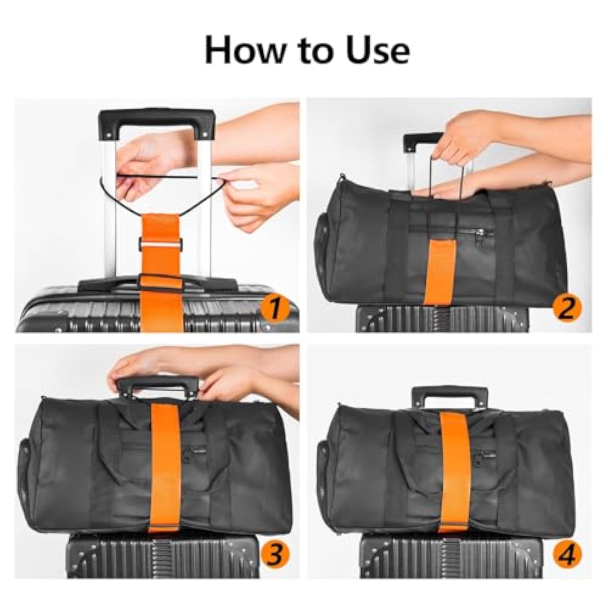 Adjustable Luggage Connector Straps 2-Pack