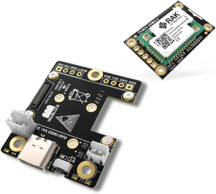 RAK19003 base board and RAK4631 core module separated
