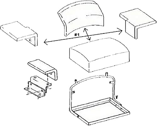 Miniatura 6 de Juego de 4 cojines de asiento para John Deere 450D 455D 550 555A 555 se adapta a JD Dozer Lo