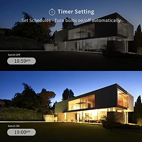 Yeelight Led Smart Light Bulb 60W Equivalent, A19 Led Wi-Fi Smart Bulb, Rgbw Color Changing Bulb, Work With Apple Homekit, Alexa & Google Assistant, Smartthings, Razer Chroma #TOP4