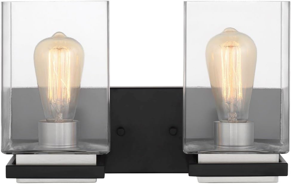 Nuvo Lighting 60/7652 Crossroads - 2 Light Bath Vanity in Contemporary Style-9 Inches Tall and 14.13 Inches Wide