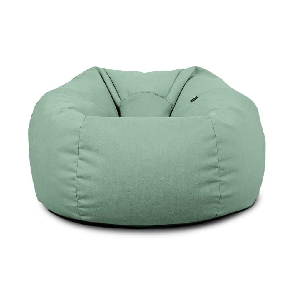 rucomfy Beanbags Large Adult Bean Bag Chair with Filling Included - Machine Washable Durable Big Bean Bag for Adults - Comfortable Home & Living Room Beanbag Seat (Jade, Beanbag Only)