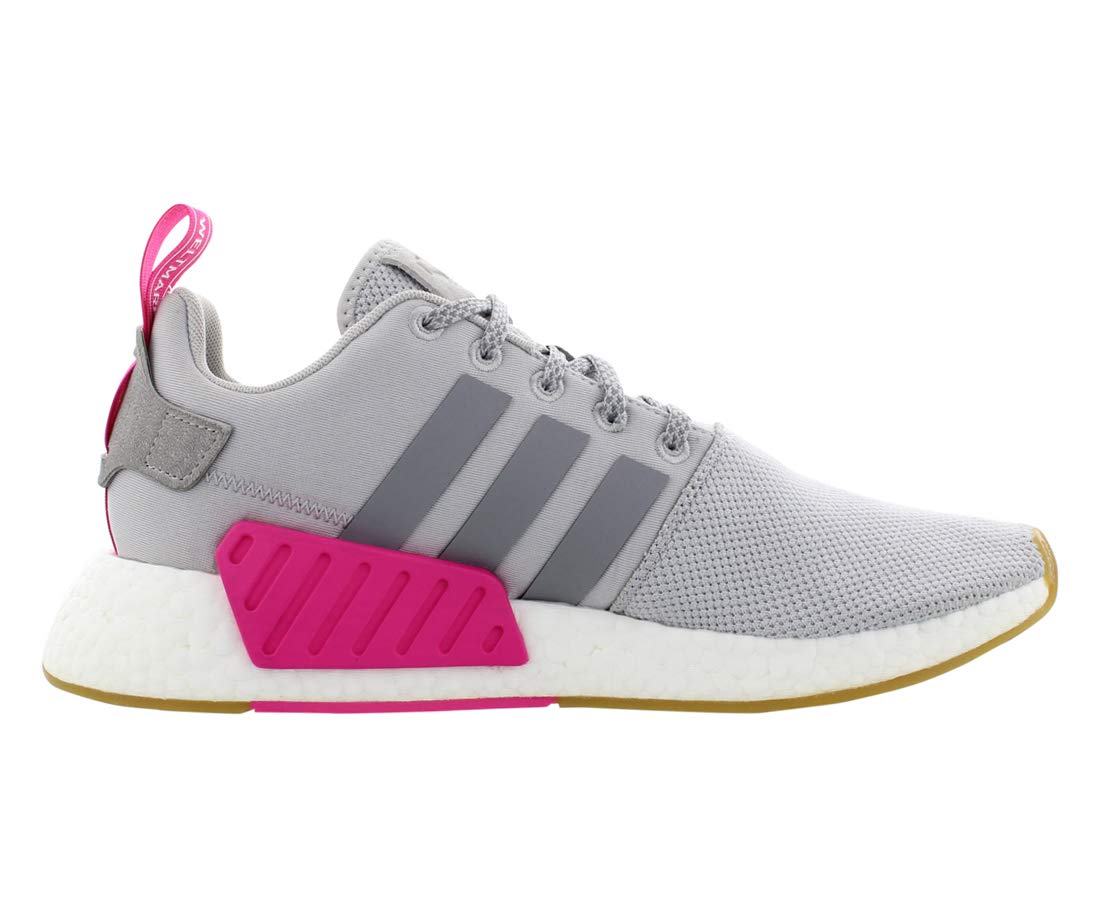 adidas Originals Women's NMD_R2 W Running Shoe, Two/Grey Three/Shock Pink, 10 M US