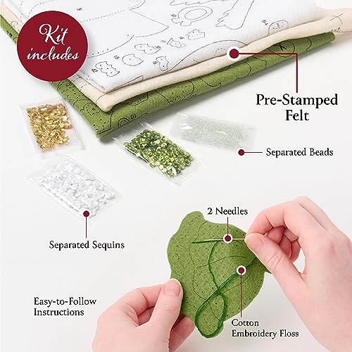 Image of Bucilla Felt Applique 18 inch Stocking Making Kit, Nordic Noel, Perfect for DIY Arts and Crafts