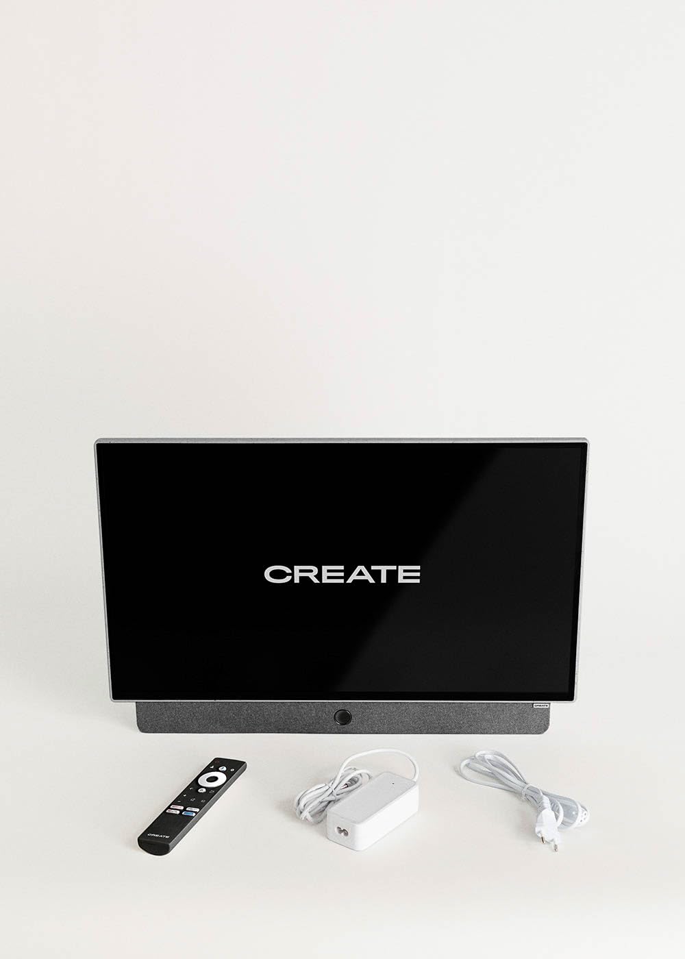 CREATE / TV Move Studio/Televisor Smart TV 24' portátil/con batería hasta 3h, Pantalla antirreflejos, Control por Voz, Alta definición, Dolby Audio, Bluetooth 5.1, Google TV