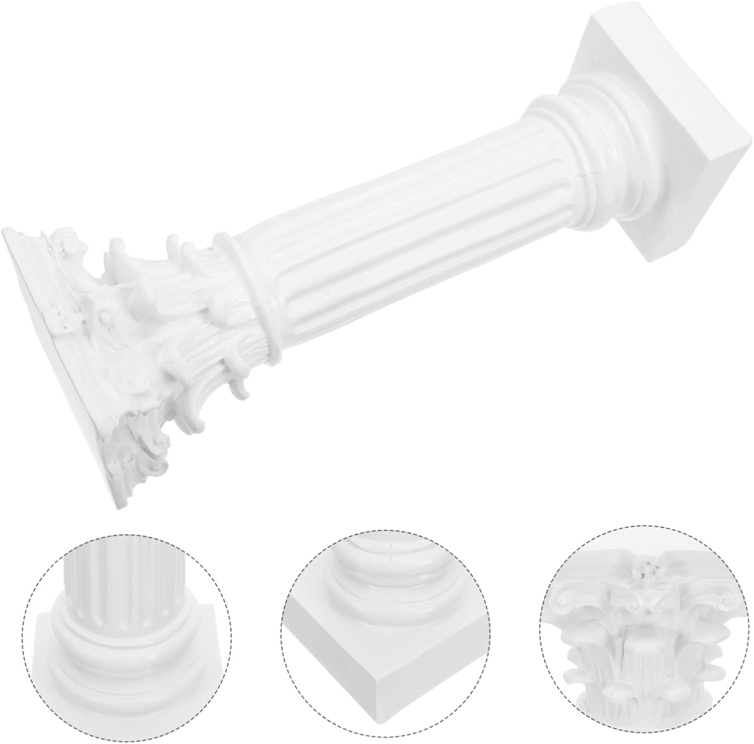 Wedding Roman Pillars for Ceremony Decor White Resin Columns with Pedestal 30cm Tall Wedding Aisle Decorations Party and Event Floral Display Stands
