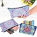 Chuangdi 6 Pieces Makeup Bag Toiletry Pouch Waterproof Cosmetic Bag with Zipper Travel Packing Pouch 8.7 x 5.3 Inch Small Cosmetic Organizer Accessory for Women and Men(Multicolor Style)