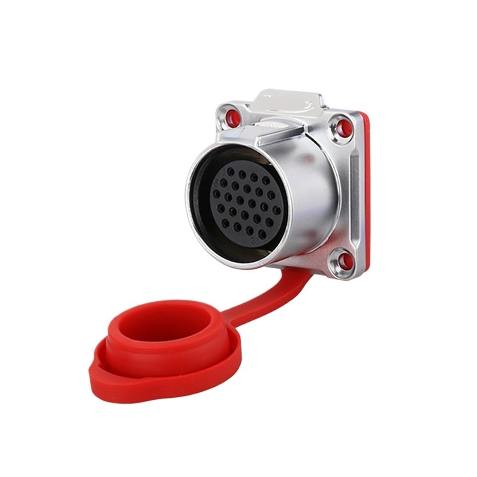 QAZXSEMUI LP-24 signal connector 24 core multi-PIN industrial waterproof aviation plug socket multi-core(Flange female seat)