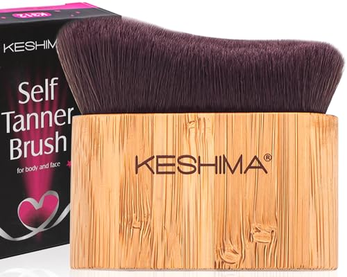 DIVINA VITAE Self Tan Brush Soft Body Makeup Brush Portable Self Tanning Brush Self Tanner Face Brush Kabuki Foundation Brush for Body & Leg Makeup（Rose Gold）