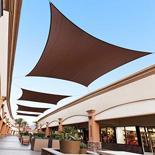 Royal Shade 13' x 21' Brown Custom Size Order to Make Sun Shade Sail RTAPR0812 Canopy Mesh UV Block Rectangle- Commercial Standard Heavy Duty - 200GSM - 5 Years Warranty
