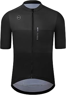 GCRFL Cycling Jersey Set Shorts Sleeves Bike Jersey Mens Bib Shorts High Density Pad, Lightweight PRO Race Fit Zipper Pocket
