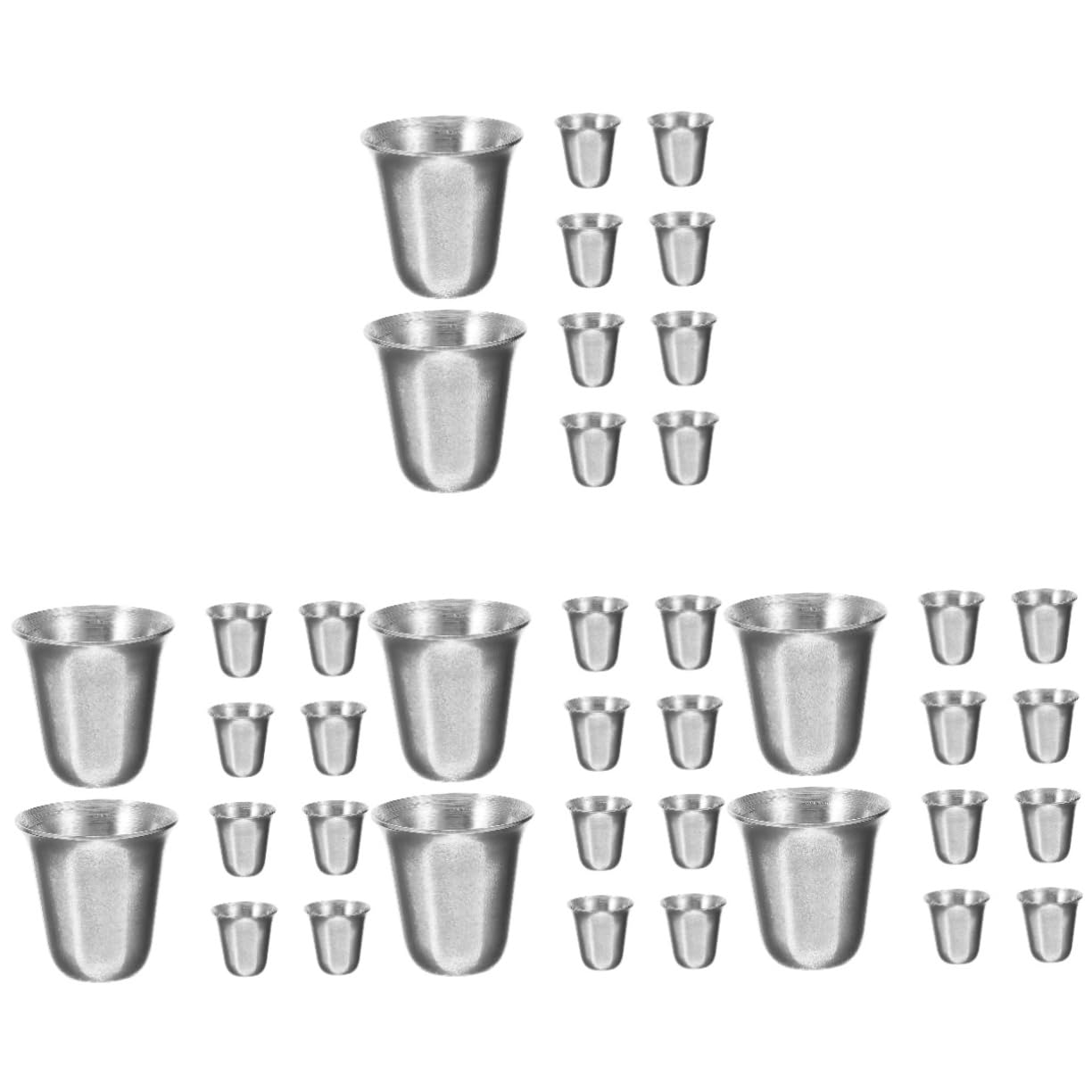 Cabilock 40 Piezas Cáliz Comunión Taza Cócteles Taza Religiosa Tazas De Beber Comuniones Portátiles Taza De Metal Taza Religiosa Taza De Iglesia Comuniones Taza Para Iglesia Plata Acero