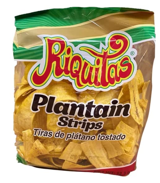 RIQUITAS DRIED PLANTAIN STRIP PLASTIC BAG 12 OZ - 0756869178461