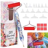 Diamond Painting Pen Accessories Tools Set,1PCS Diamond Art Pen with Wheel Roller and 16PCS Plastic