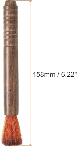 Miniatura 2 de PATIKIL Cepillo limpiador de guitarra, sándalo, cabeza redonda, herramienta para instrumento musical, color marrón oscuro