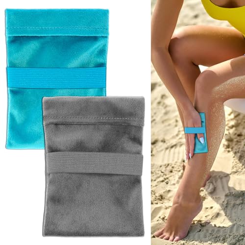 Nufiwra 2Pcs Sand Remover for Beach, Soft Sand Removal Bag, Beach Vacation Camping Accessories Essentials(Talc-Free