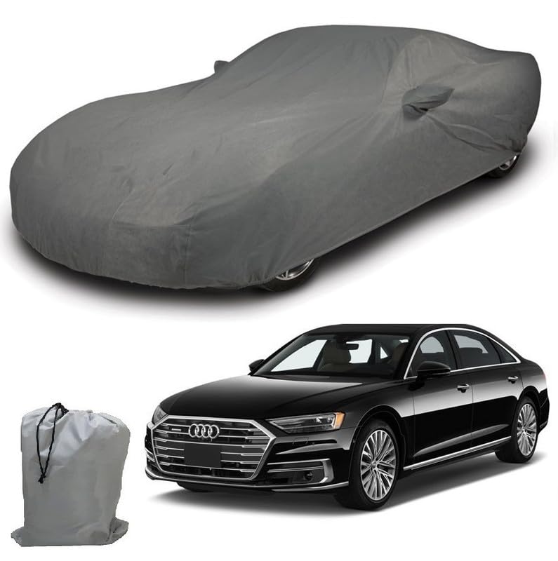 Image of ARCUATE Triple Layer Custom fit Car Body Cover for Audi A8 |Top Layer Dustrproof | Middle Layer Waterproof | Bottom Layer Scratch Protection | Outdoor Indoor Fabric